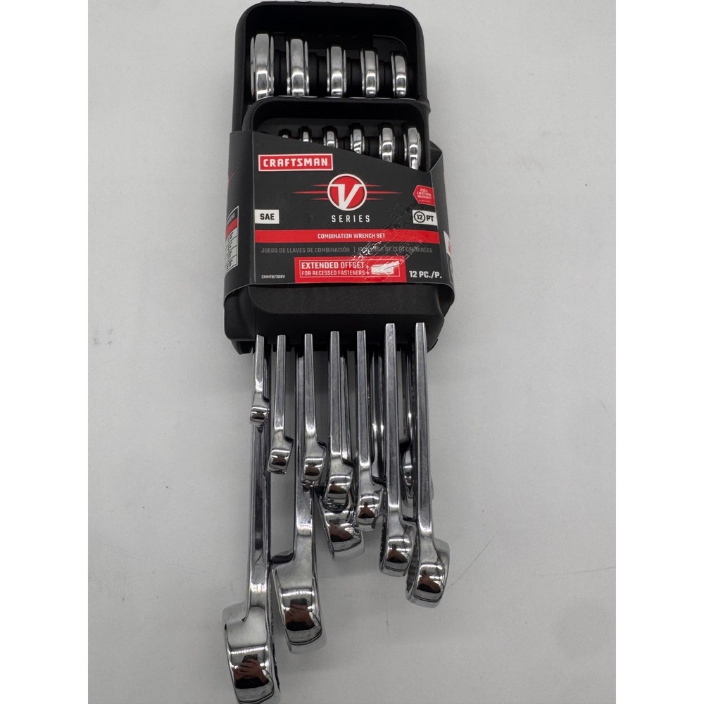 Craftsman V-Series 12 Piece SAE Combination Wrench Set CMMT87300V 13-PT Box End